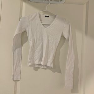 Brandy Melville White Longsleeve Top